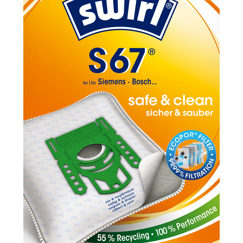 SWIRL® SAC ASPIRATEUR S67® (10 sacs + 2 déos)